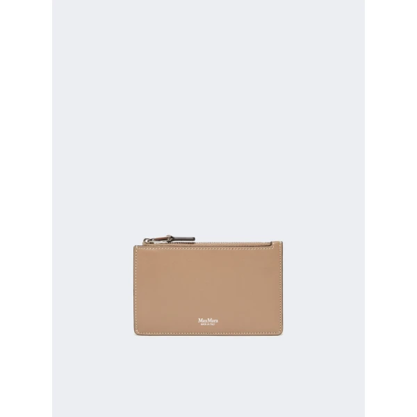 Max Mara Cardholder Leather Card Holder in Mud | Wallets & Purses | Coveti