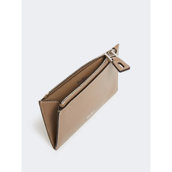 Max Mara Cardholder Leather Card Holder in Mud | Wallets & Purses | Coveti