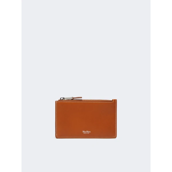 Max Mara Cardholder Leather Card Holder in Rust | Wallets & Purses | Coveti