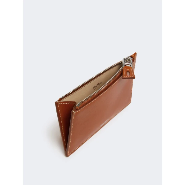 Max Mara Cardholder Leather Card Holder in Rust | Wallets & Purses | Coveti