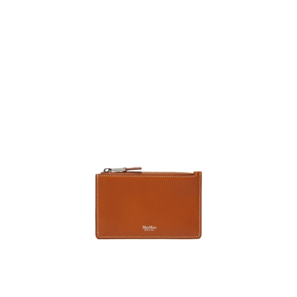 Max Mara Cardholder Leather Card Holder in Rust | Wallets & Purses | Coveti