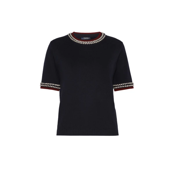 Carina Wool Passementerie Sweater in Ultramarine