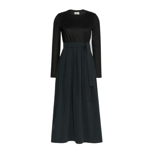 Max Mara Carioca Jacquard Jersey and Taffeta Maxi Dress in Black | Maxi Dresses | Coveti