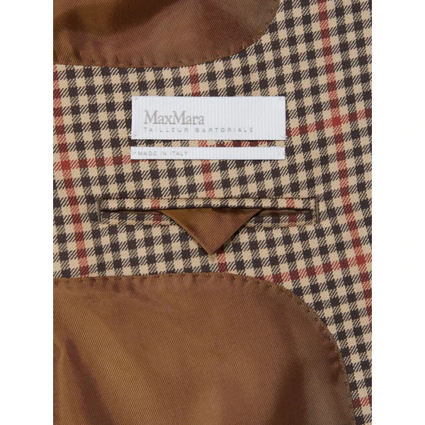 Max Mara Caro Single-Breasted Wool Twill Blazer in Camel | Blazers | Coveti