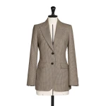 Max Mara Caro Single-Breasted Wool Twill Blazer in Sand | Blazers | Coveti