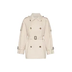 Max Mara Caroline Short Water-Repellent Twill Trench Coat in Beige | Trench Coat | Coveti