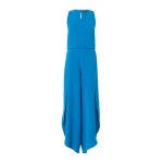 Max Mara Cartone Sleeveless Cady Jumpsuit in Ocean Blue | Jumpsuit | Coveti