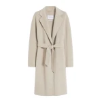 Max Mara Cashmere Robe Coat in Sand | Wool Coat | Coveti