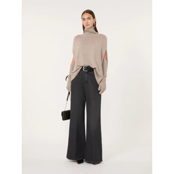 Max Mara Cashmere Turtleneck Cape in Honey | Coats | Coveti