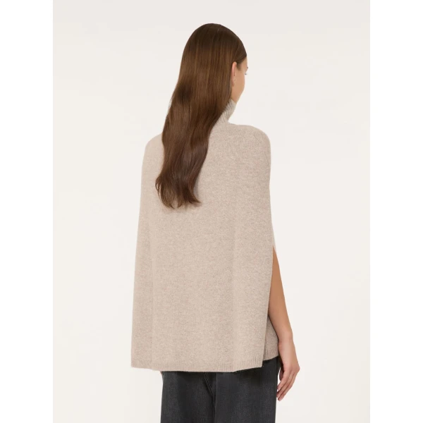 Max Mara Cashmere Turtleneck Cape in Honey | Coats | Coveti