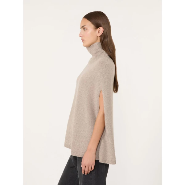 Max Mara Cashmere Turtleneck Cape in Honey | Coats | Coveti