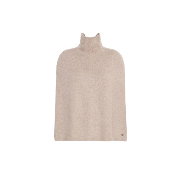 Max Mara Cashmere Turtleneck Cape in Honey | Coats | Coveti