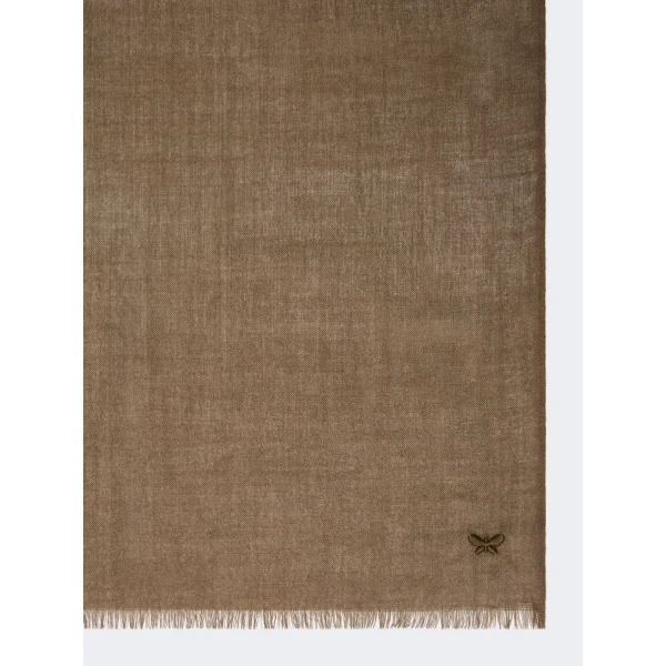 Max Mara Cashmere and Silk Stole in Olive Green | Scarves | Coveti
