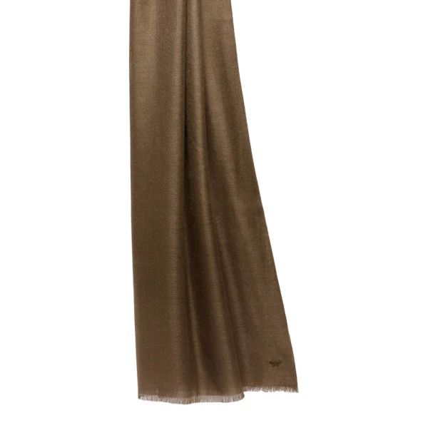 Max Mara Cashmere and Silk Stole in Olive Green | Scarves | Coveti
