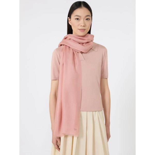 Max Mara Cashmere and Silk Stole in Pink | Scarves | Coveti
