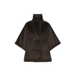 Max Mara Cashmere and Teddy Reversible Cape in Dark Brown | Coats | Coveti