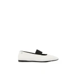 Max Mara Caucaso Nappa Leather Ballet Flats in Ivory | Flats | Coveti
