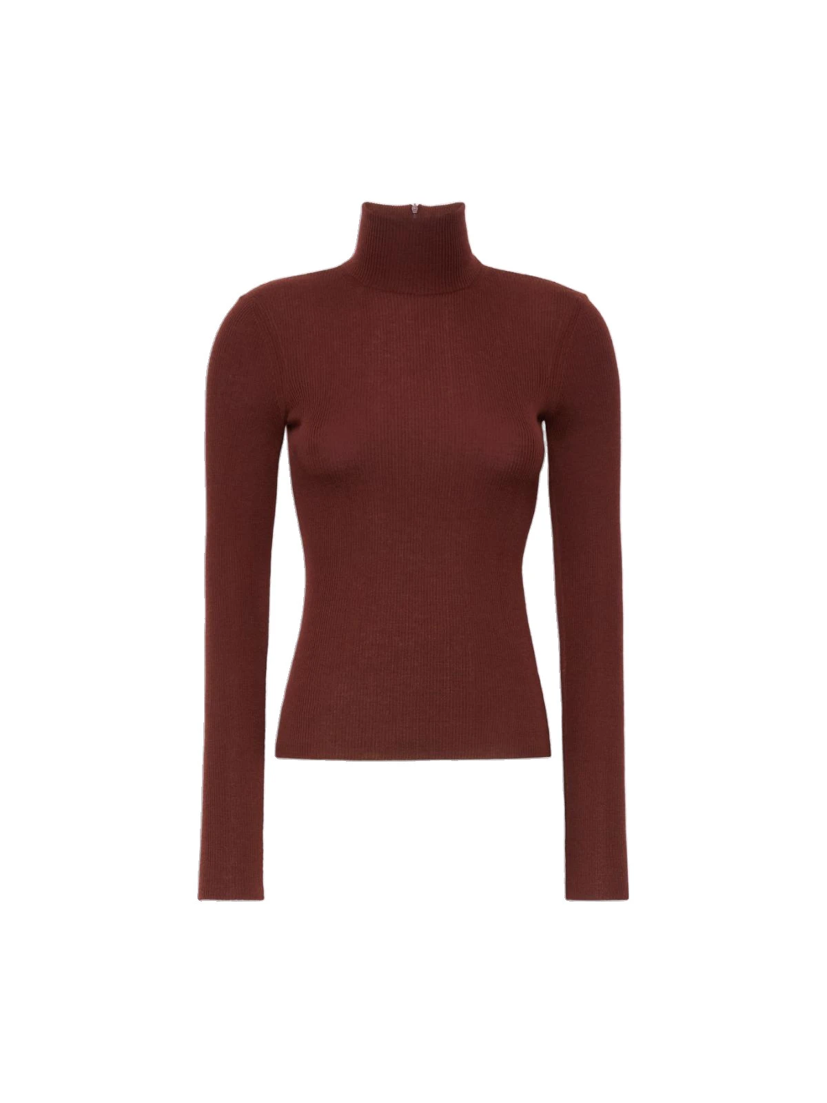 Max Mara Cavallo Wool Yarn Polo-Neck Sweater in Brown Bordeaux Max Mara Cavallo Wool Yarn Polo-Neck Sweater in Brown Bordeaux | Turtlenecks | Coveti