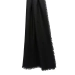 Max Mara Cedro Jacquard Wool and Silk Shawl in Black | Scarves | Coveti