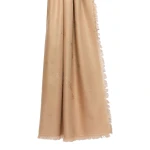 Max Mara Cedro Jacquard Wool and Silk Shawl in Camel | Scarves | Coveti