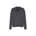 Max Mara Cedro Wool and Cashmere Cardigan in Medium Grey | Cardigan | Coveti