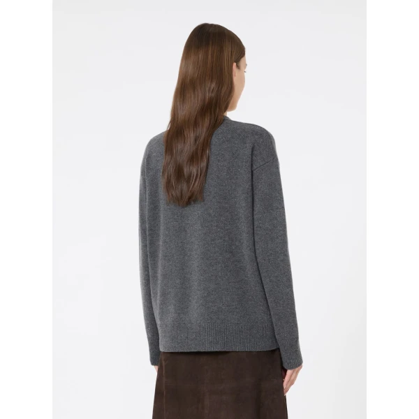Max Mara Cedro Wool and Cashmere Cardigan in Medium Grey | Cardigan | Coveti