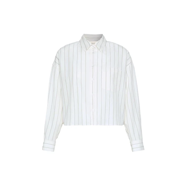 Max Mara Certosa Cotton Shirt with Contrasting Back in Brown | Shirts | Coveti