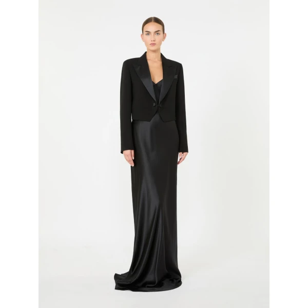 Max Mara Cestino Cady Spencer Jacket in Black | Blazers | Coveti