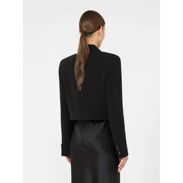 Max Mara Cestino Cady Spencer Jacket in Black | Blazers | Coveti