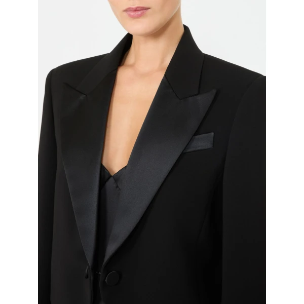 Max Mara Cestino Cady Spencer Jacket in Black | Blazers | Coveti