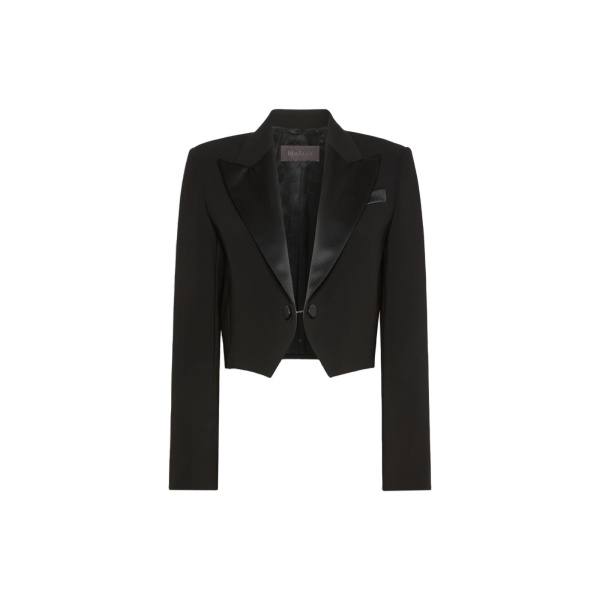 Max Mara Cestino Cady Spencer Jacket in Black | Blazers | Coveti