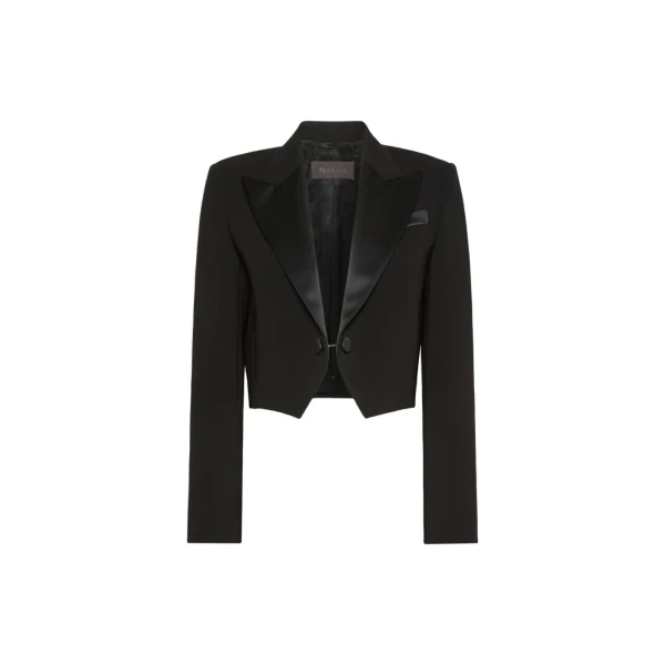 Max Mara Cestino Cady Spencer Jacket in Black | Blazers | Coveti