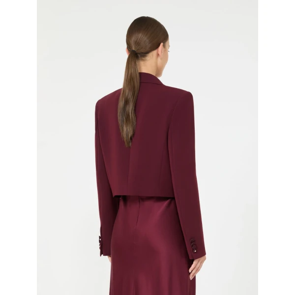 Max Mara Cestino Cady Spencer Jacket in Bordeaux | Blazers | Coveti