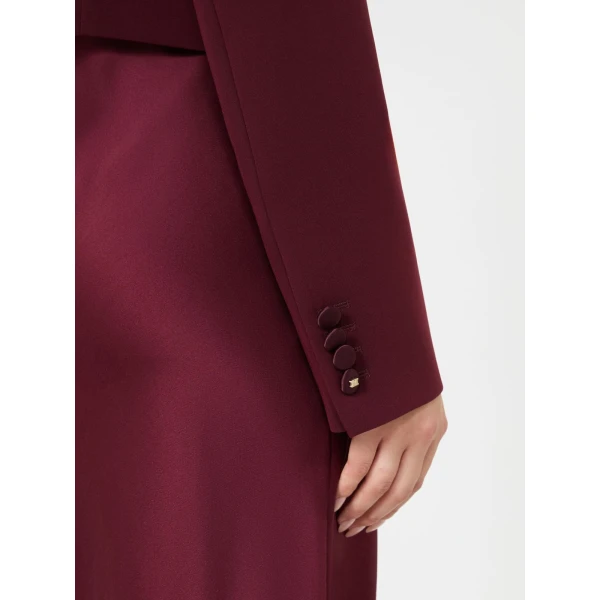 Max Mara Cestino Cady Spencer Jacket in Bordeaux | Blazers | Coveti