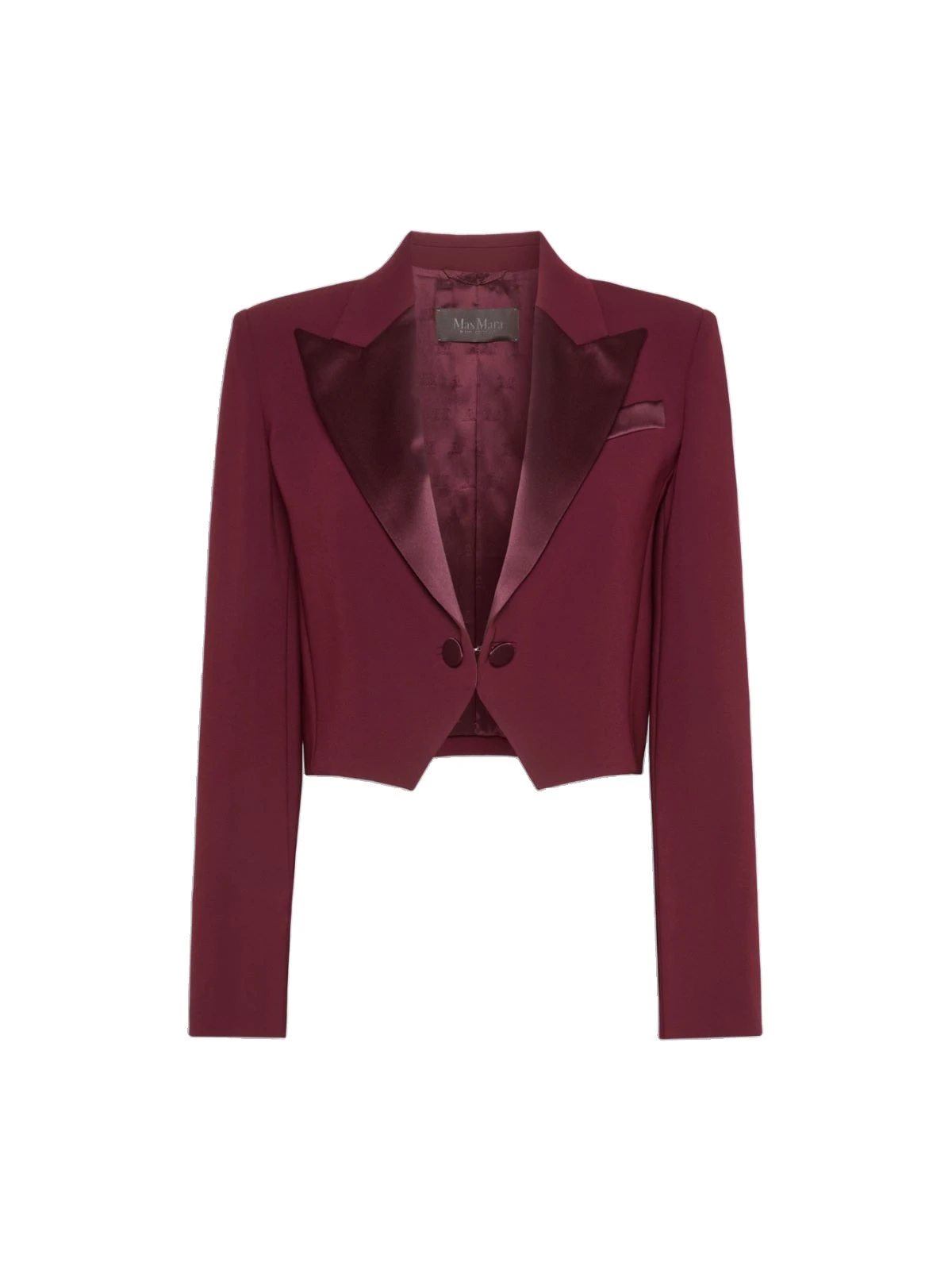 Max Mara Cestino Cady Spencer Jacket in Bordeaux Max Mara Cestino Cady Spencer Jacket in Bordeaux | Blazers | Coveti