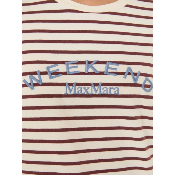 Max Mara Cestino Long Sleeved Jersey T-Shirt in Bordeaux | T-shirts | Coveti