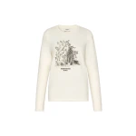 Max Mara Cestino Long Sleeved Jersey T-Shirt in Ivory | T-shirts | Coveti