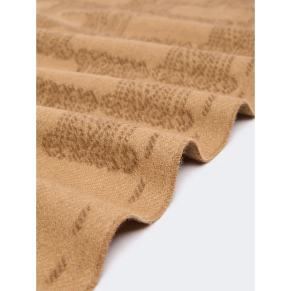 Max Mara Charme Jacquard Cashmere Stole in Camel | Scarves | Coveti