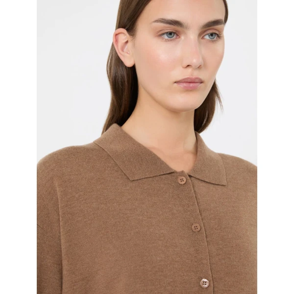 Max Mara Chiara Wool Cardigan in Camel | Cardigan | Coveti
