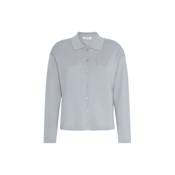 Max Mara Chiara Wool Cardigan in Light Blue | Cardigan | Coveti