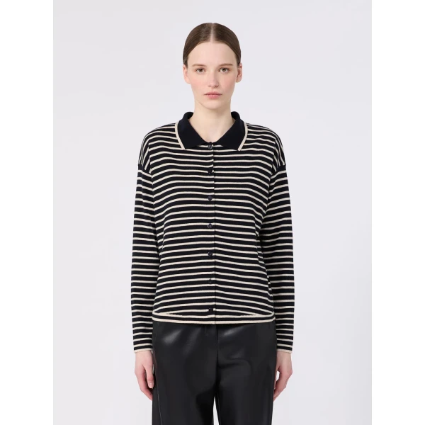 Max Mara Chiara Wool Cardigan in Ultramarine | Cardigan | Coveti