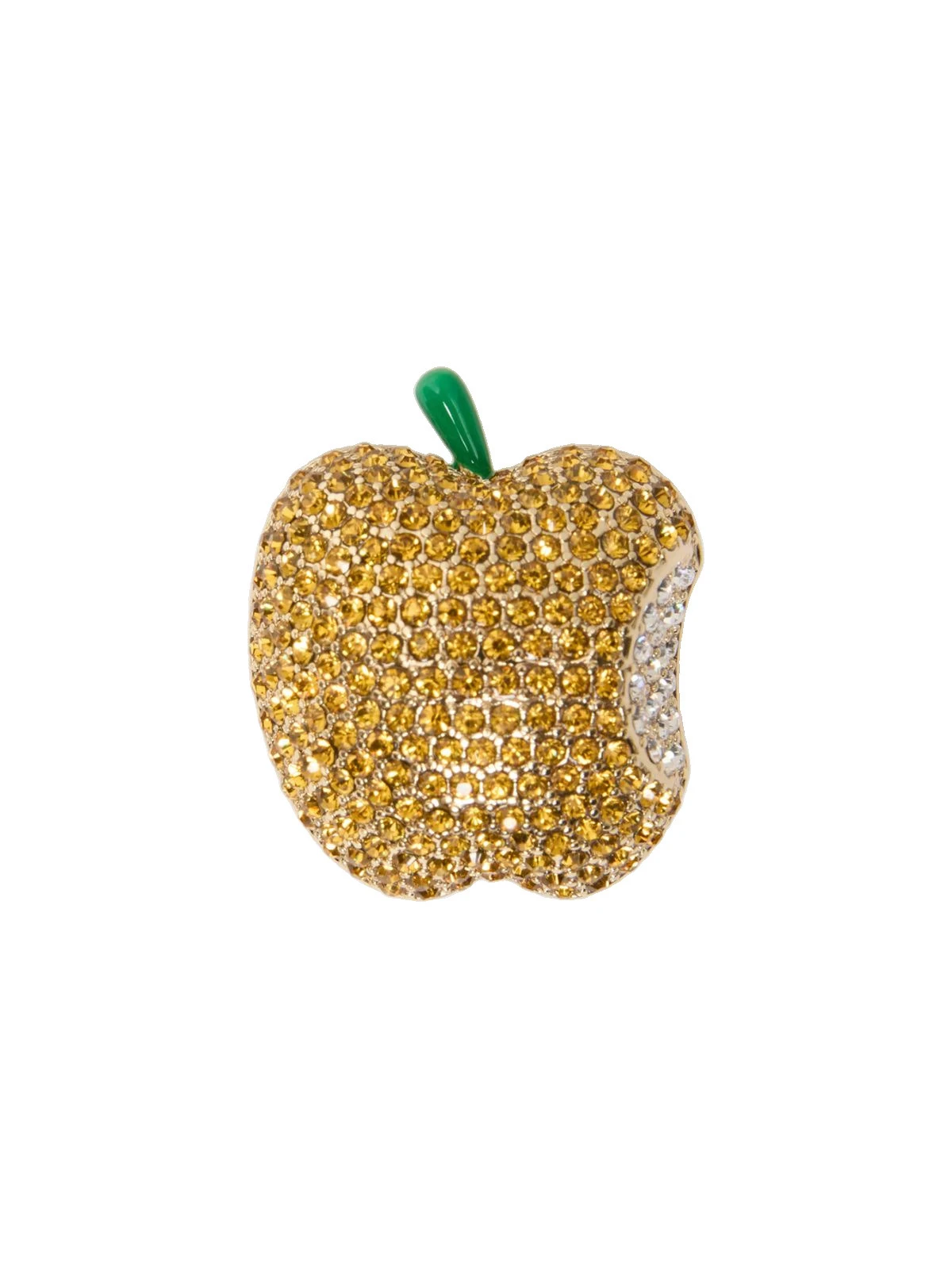 Max Mara Cicala Rhinestone Metal Brooch in Yellow Max Mara Cicala Rhinestone Metal Brooch in Yellow | Brooches & Pins | Coveti