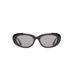 Max Mara Cicogna Oval Sunglasses in Black | Sunglasses | Coveti