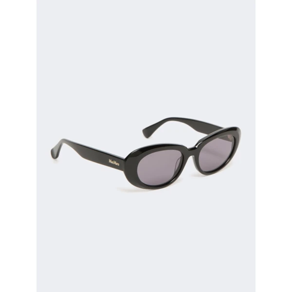 Max Mara Cicogna Oval Sunglasses in Black | Sunglasses | Coveti