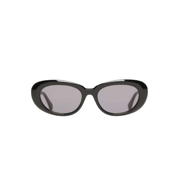 Max Mara Cicogna Oval Sunglasses in Black | Sunglasses | Coveti