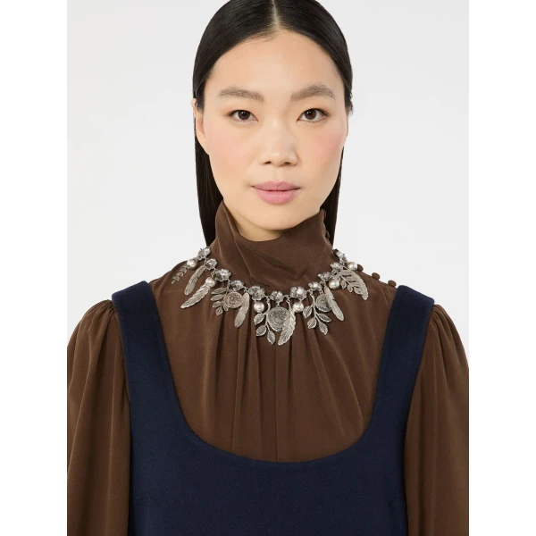 Max Mara Cippo Charm Choker Necklace in Silver | Necklace | Coveti