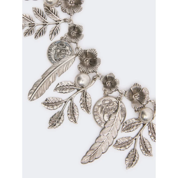 Max Mara Cippo Charm Choker Necklace in Silver | Necklace | Coveti