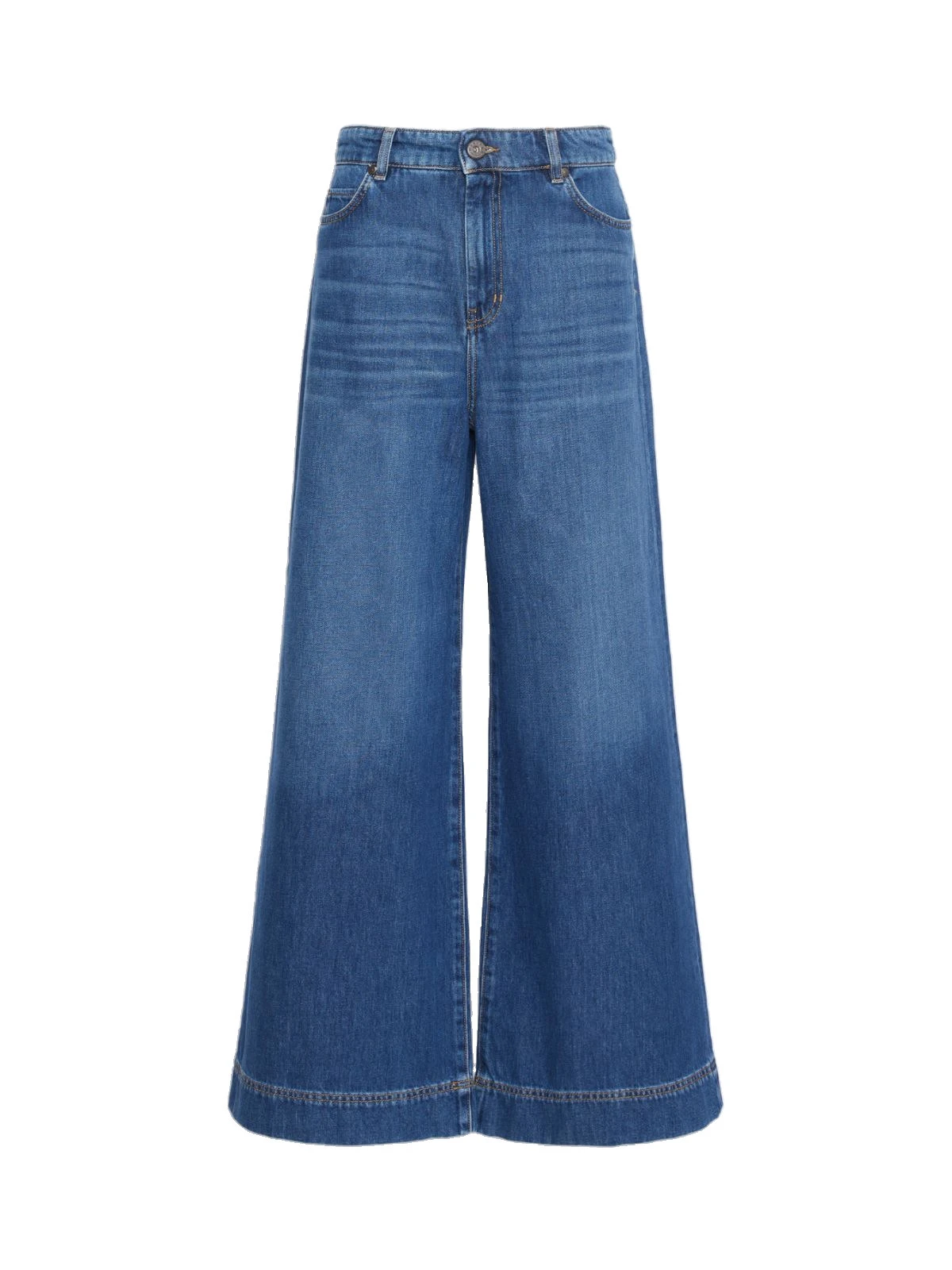 Max Mara Ciro Wide-Leg Cotton Denim Jeans in Navy Max Mara Ciro Wide-Leg Cotton Denim Jeans in Navy | Denim | Coveti