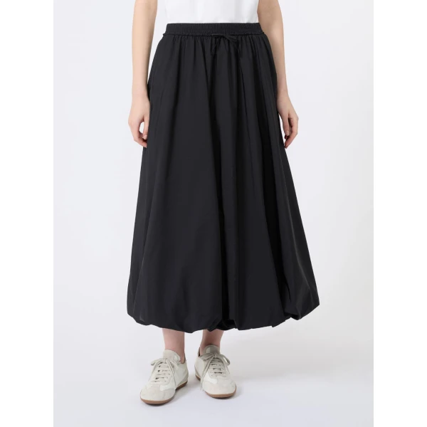 Max Mara Ciurma Long Water-Repellent Canvas Skirt in Black | Maxi Skirts | Coveti