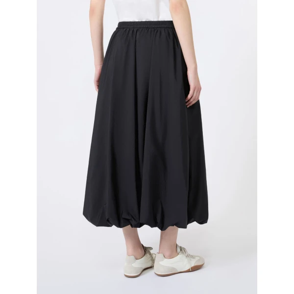 Max Mara Ciurma Long Water-Repellent Canvas Skirt in Black | Maxi Skirts | Coveti
